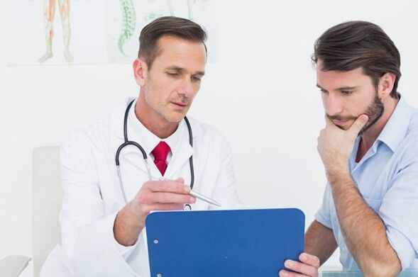 Consultation with a doctor due to calculous prostatitis