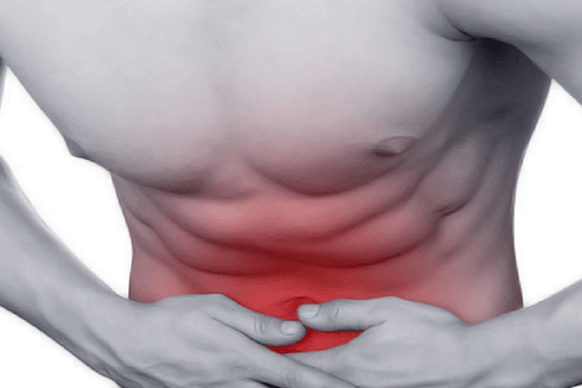 abdominal pain with chronic prostatitis